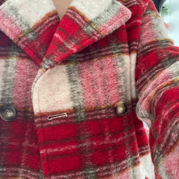 Sezane Scott plaid tartan coat - Picture 5 of 8